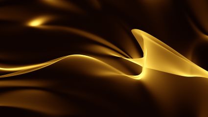 Yellow waves on a black background