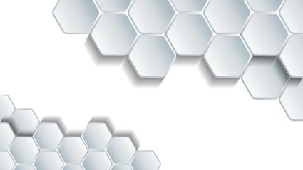 abstract hero image of white honeycomb shapes