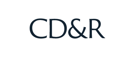 A logo for CD&R, who is a sponsor for the Milken Institute's Global Investors Symposium Hong Kong