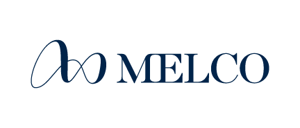 A logo for Melco, who is a sponsor for the Milken Institute's Global Investors Symposium Hong Kong