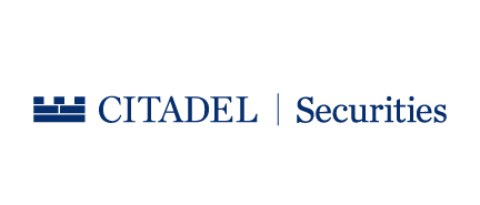 A logo for Citadel Securities, who is a sponsor for the Milken Institute's Global Conference 2024.