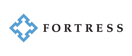 A logo for Fortress, who is a sponsor for the Milken Institute's Global Conference 2024.