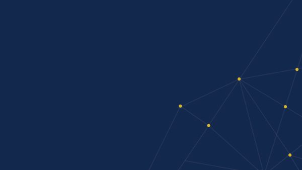 Navy background with graphic of gray lines connected by yellow dots