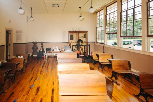 Berndnaut Smilde at the Ridgeley Rosenwald School. Credit: Matailong Du for the Milken Center for Advancing the American Dream.