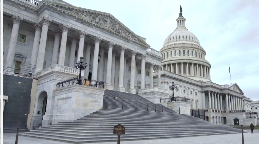 The front steps of the Capitol Building in Washington D.C.