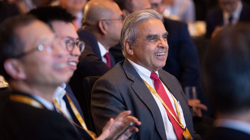 man in audience of a conference