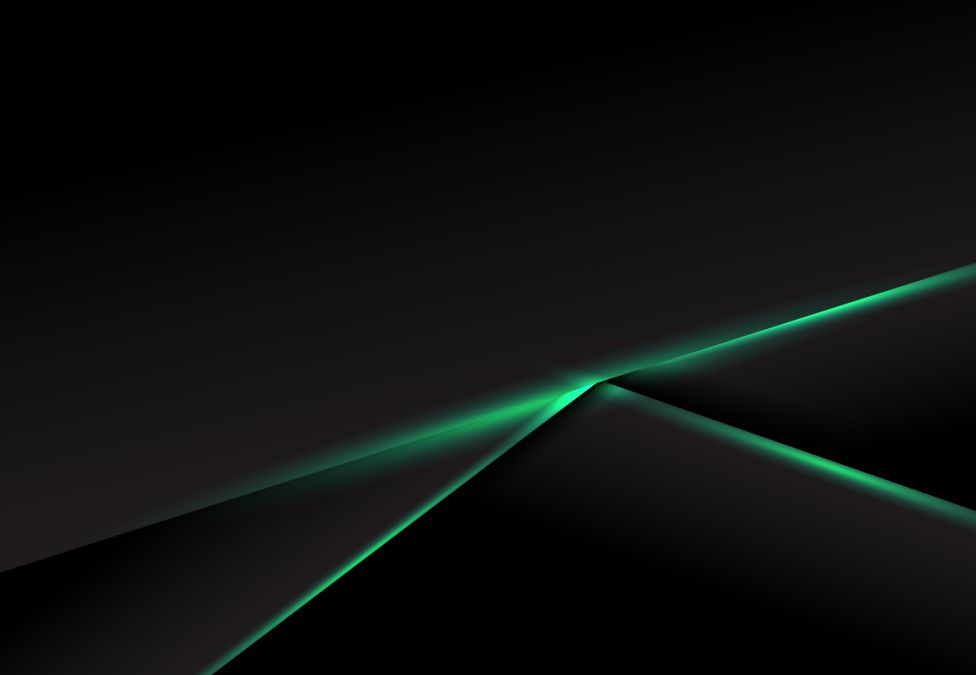 Green lines on a black background