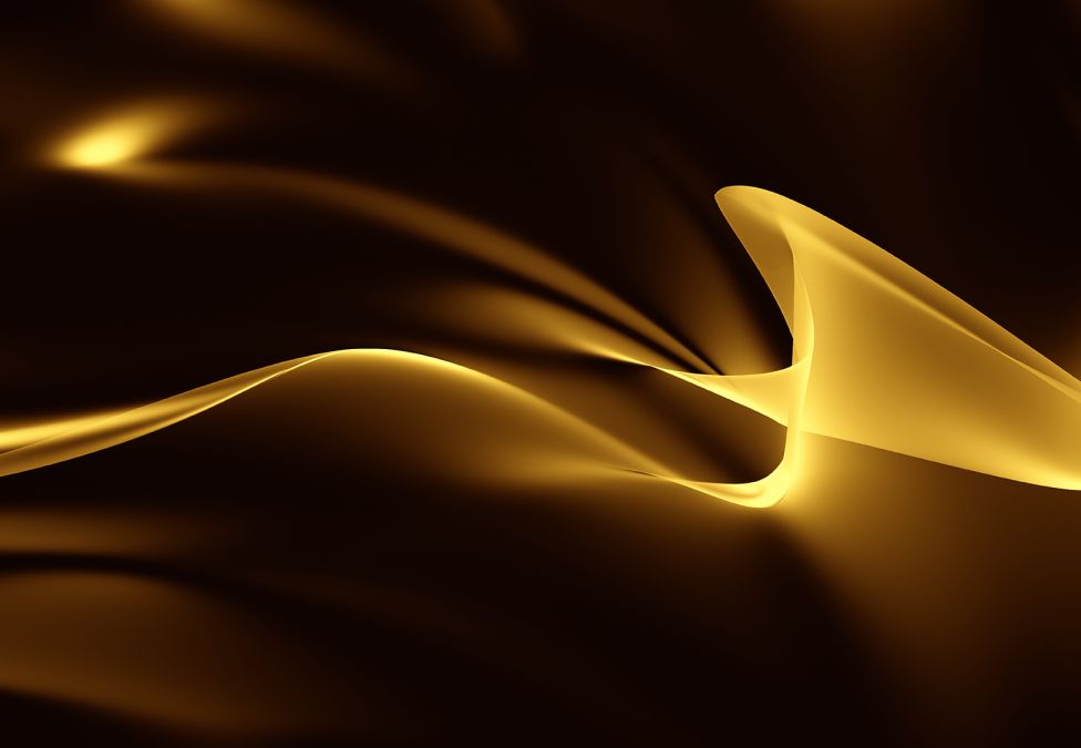 Yellow waves on a black background