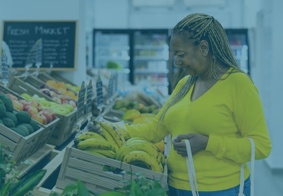 Woman grocery shopping