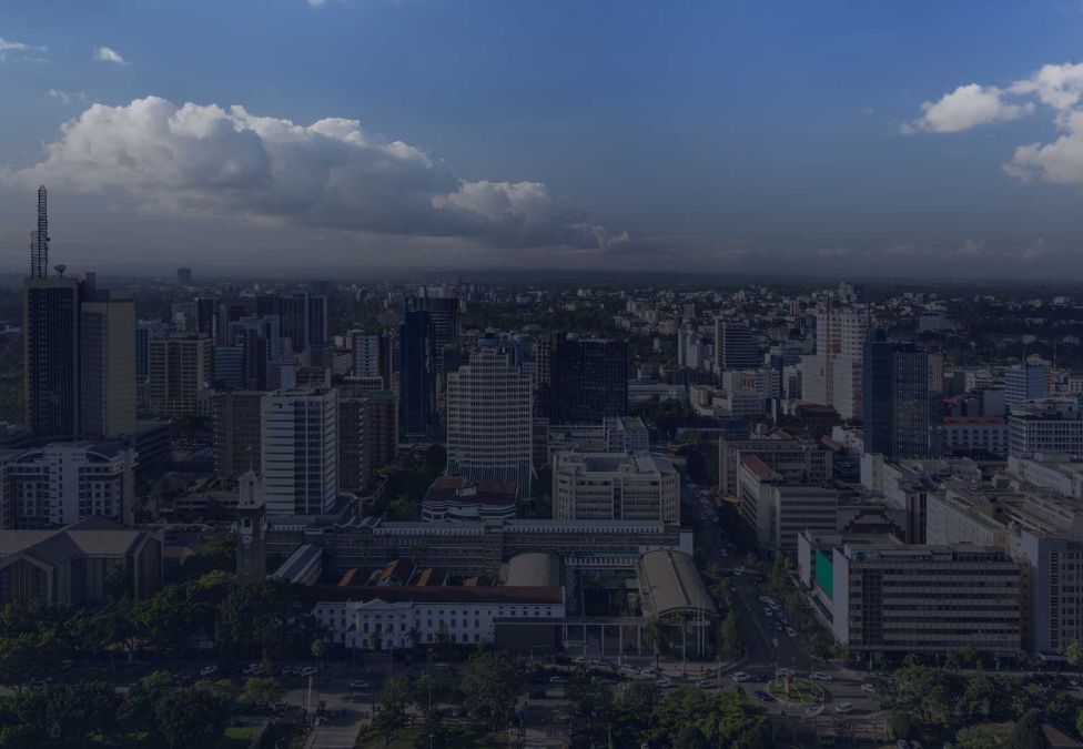 An aerial view of a downtown of a city